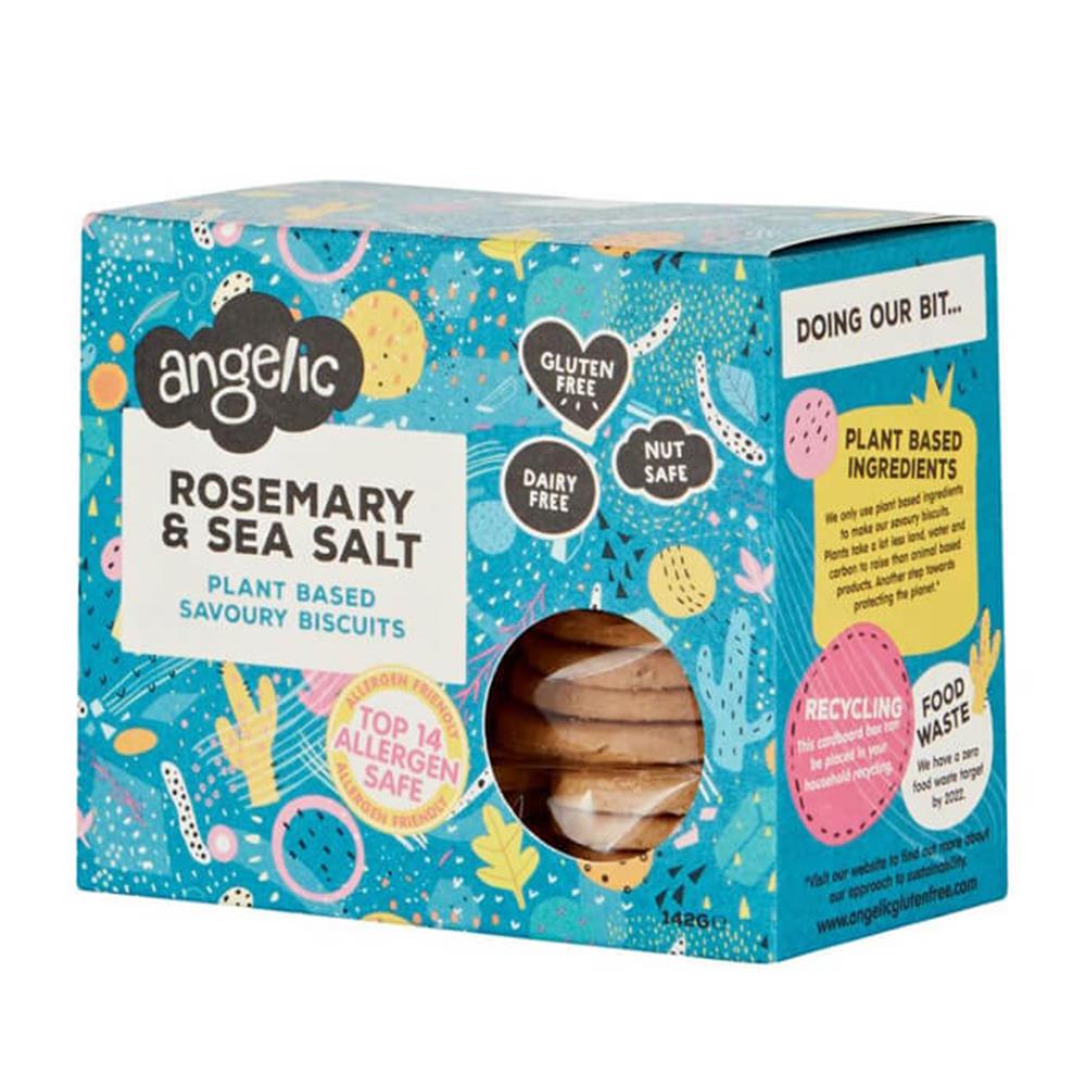 Angelic Rosemary & Sea Salt Plant-Based Savoury Biscuits 142g